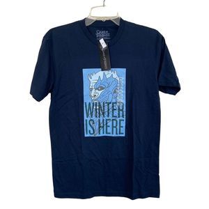 HBO Game of Thrones Winter is Here Unisex Small Navy Blue T-shirt Tshirt NWT